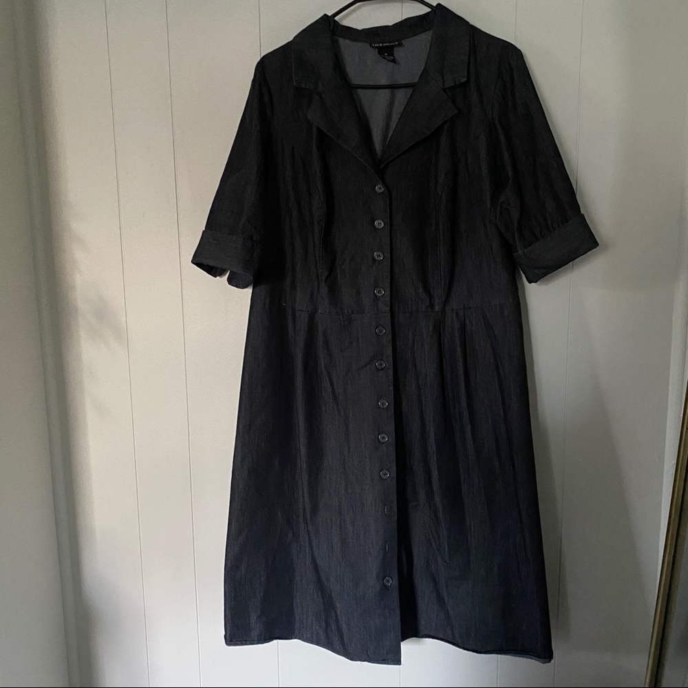 Lane Bryan Babydoll Denim Shirt Dress